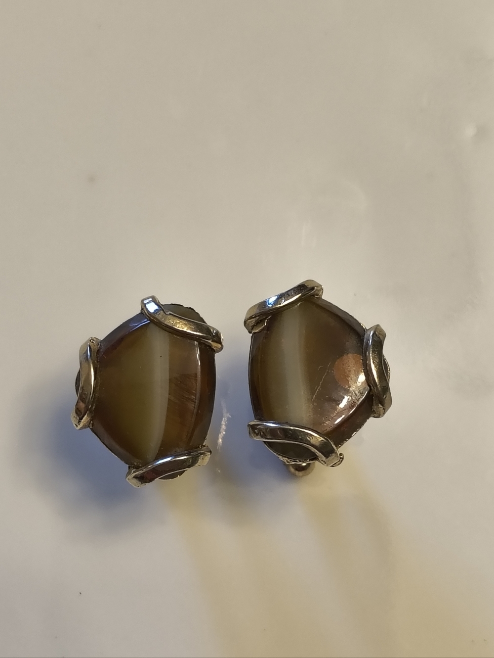 Vintage MCM Agate Cufflinks - Picture 4 of 7